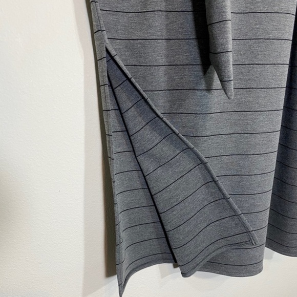 Nwt Dress Banana Republic Maxi Tank Dress Striped Midi Sleeveless Stretch Gray - Picture 14 of 14